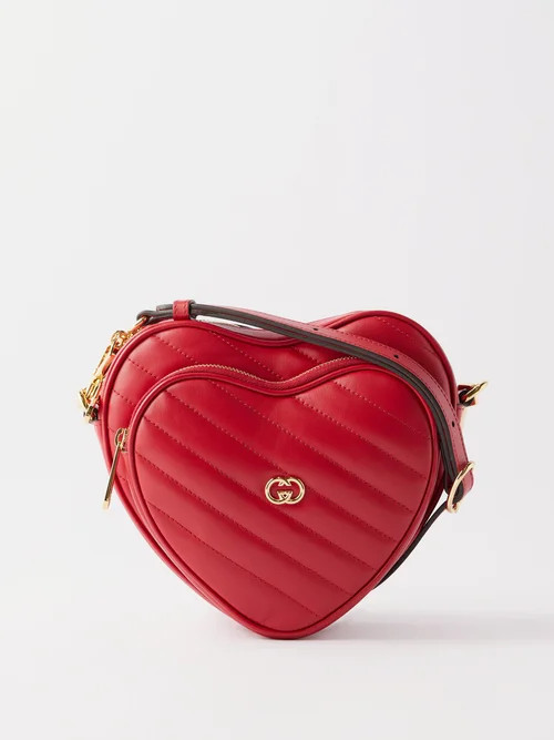 Gucci - Interlocking-g Mini Quilted-leather Cross-body Bag - Womens - Red - ONE SIZE | Matches (US)