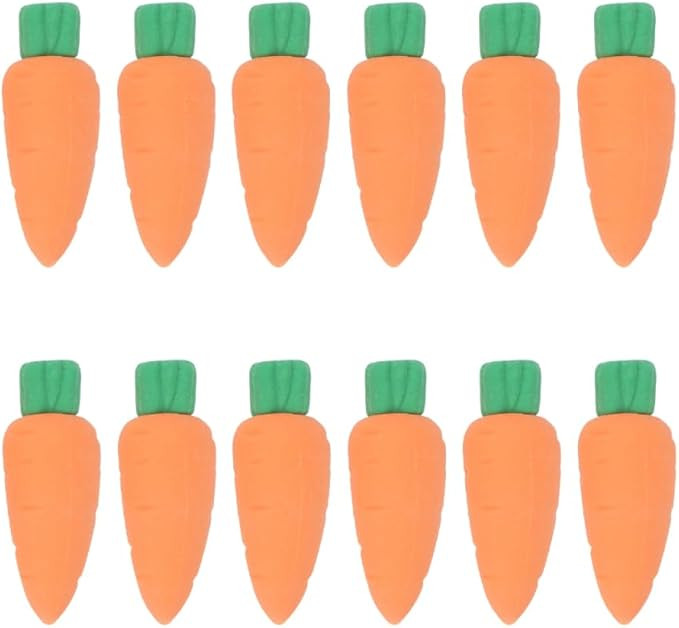 TOYANDONA Carrot Erasers Set of 30 Realistic Vegetable Rubber Erasers for Kids Classroom Rewards ... | Amazon (US)