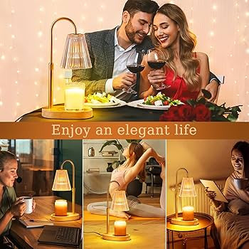 Candle Warmer Lamp with Timer: Electric Candles Wax Warmers Glass Lamps for Jar Candles Burner Ad... | Amazon (US)