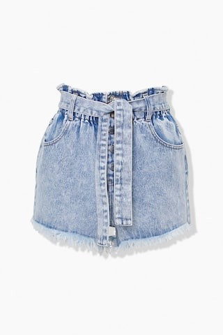 Paperbag Denim Shorts | Forever 21 (US)