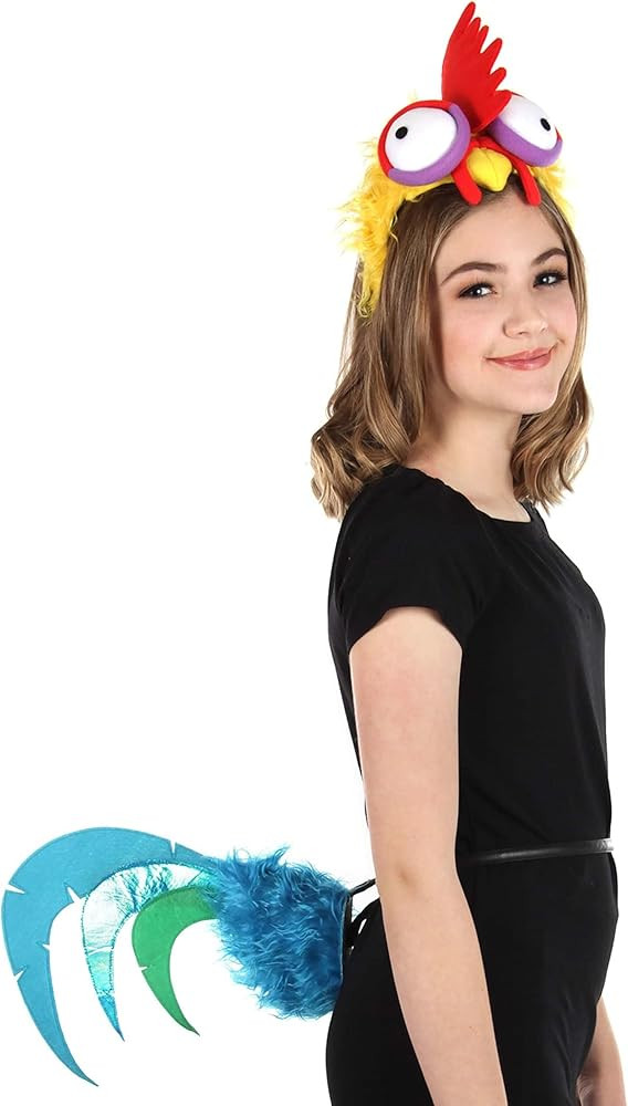 Disney Moana HEI HEI Headband & Tail Rooster Costume Accessory Kit for Kids and Adults | Amazon (US)