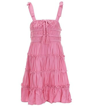 Big Girls 7-16 Tie Shoulder Cupcake Dress | Dillard's