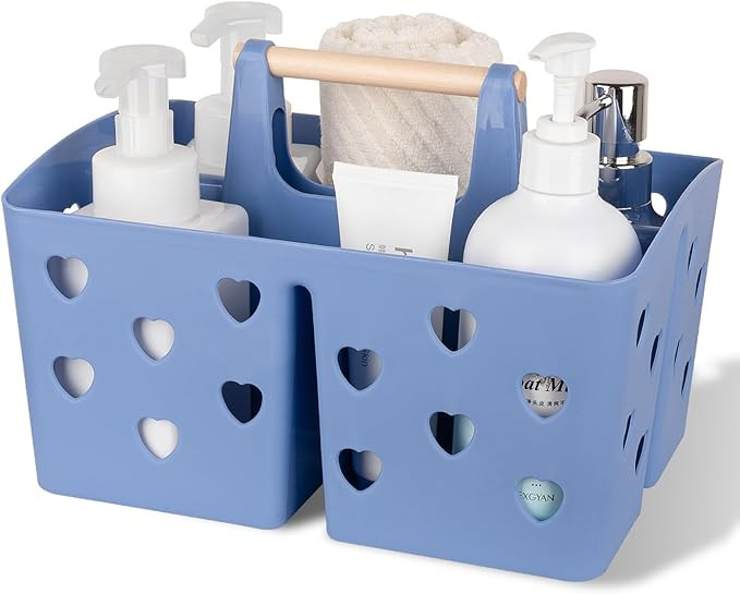 Anyoifax Portable Shower Caddy Plastic Shower Basket Organizer Divided Bathroom Caddy Storage Cle... | Amazon (US)