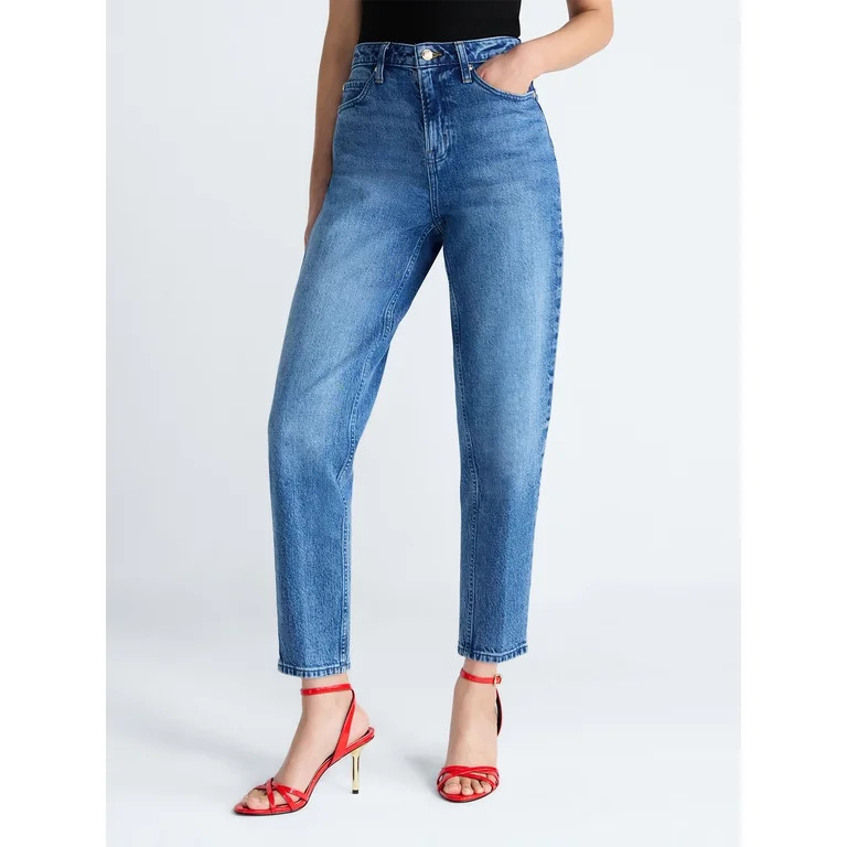 Devil Wears Prada Scoop Collection Women's and Women's Plus Crease Barrel Jeans, 26.5'' Inseam, S... | Walmart (US)
