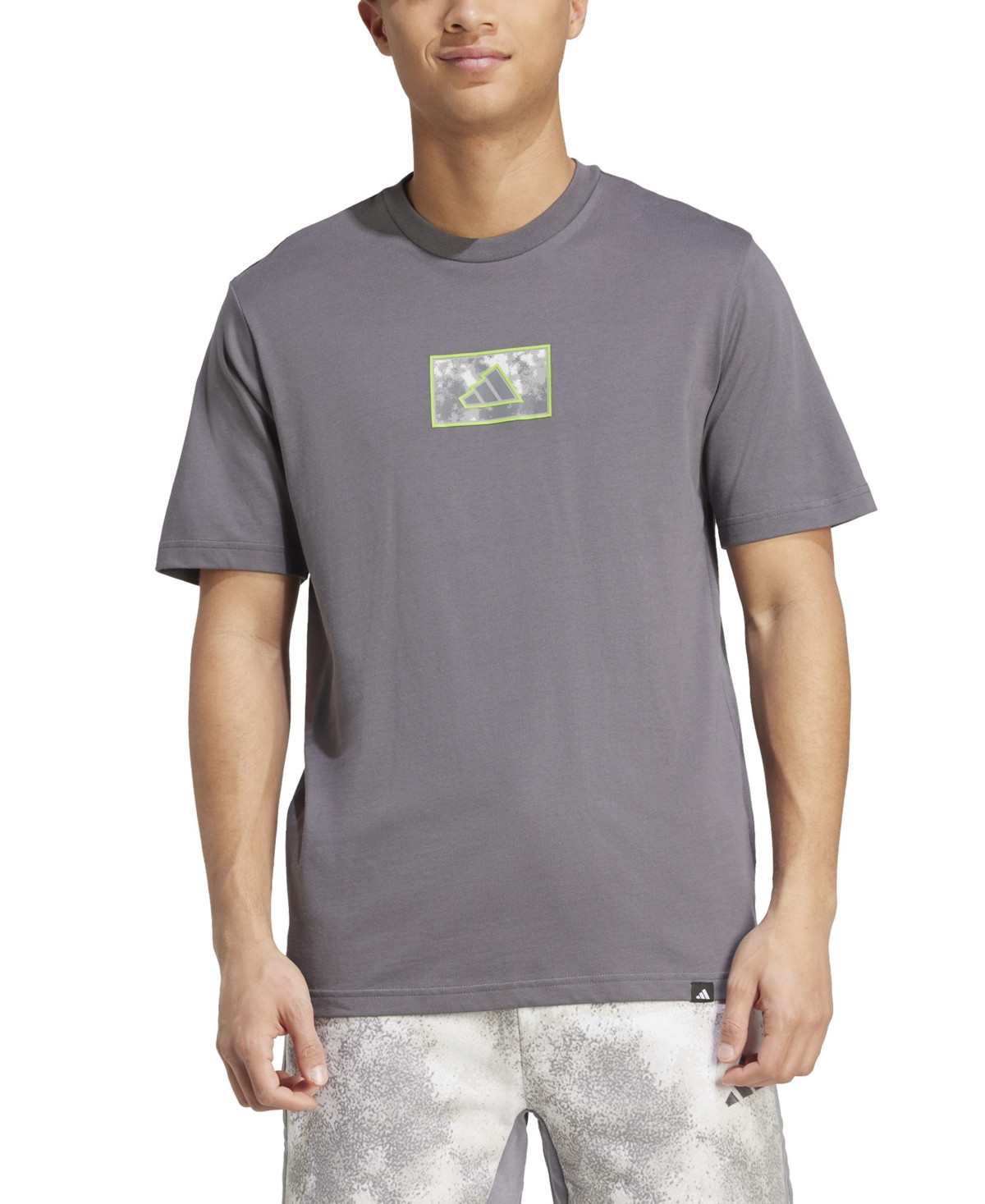 adidas Men's Camo Box Graphic T-Shirt - Grey 5 | Macy's