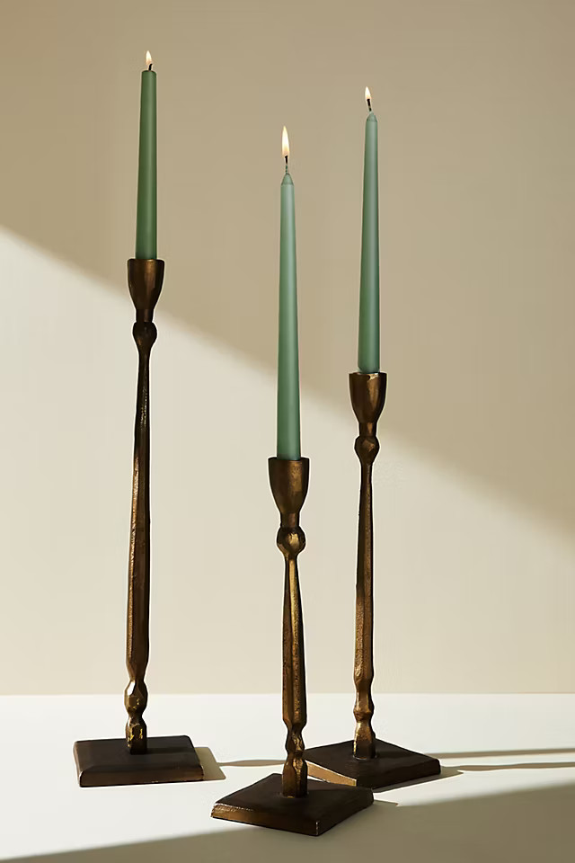 Hammered Metal Taper Candle Holder | Anthropologie (US)