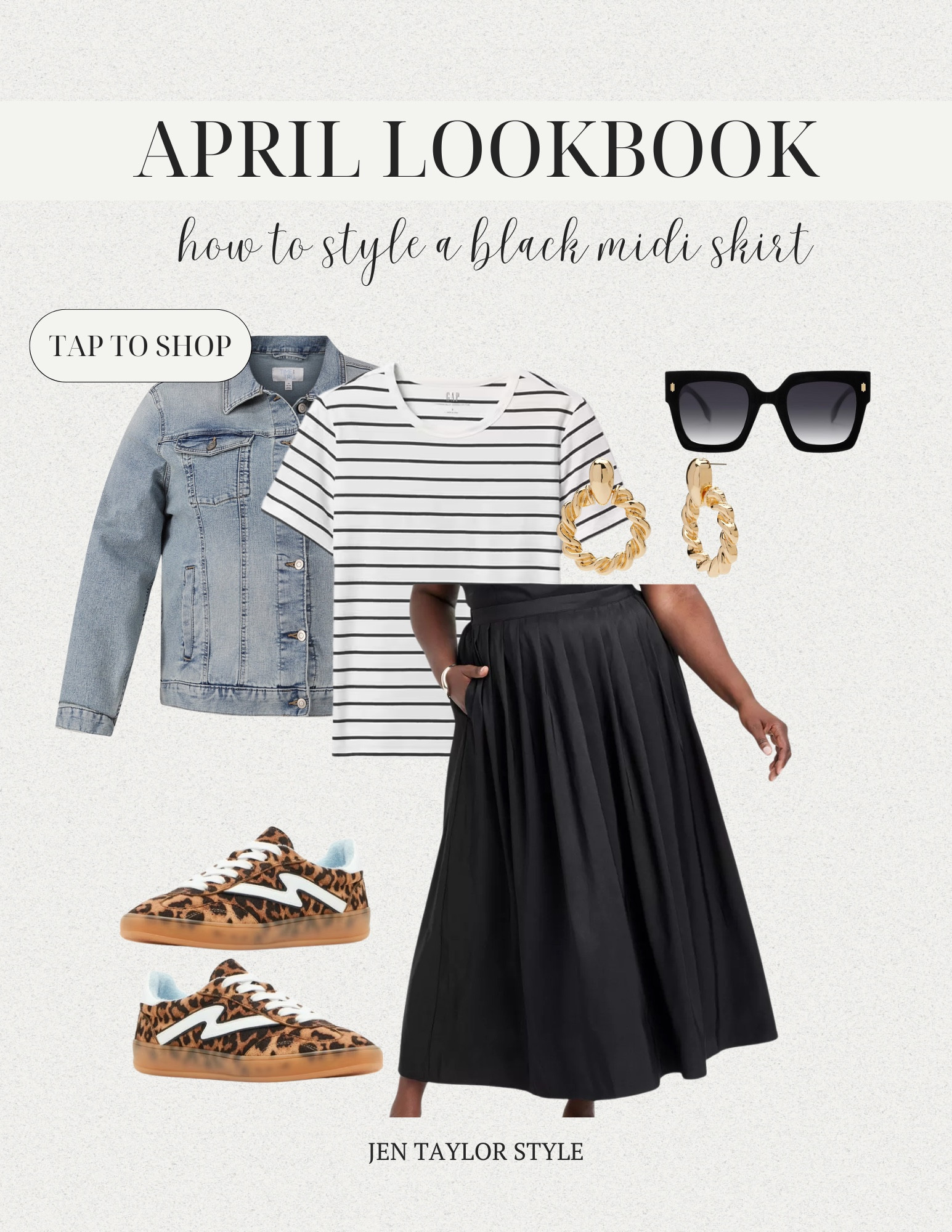 How to style a black midi skirt with a jean jacket  

#LTKStyleTip #LTKPlusSize #LTKFindsUnder50