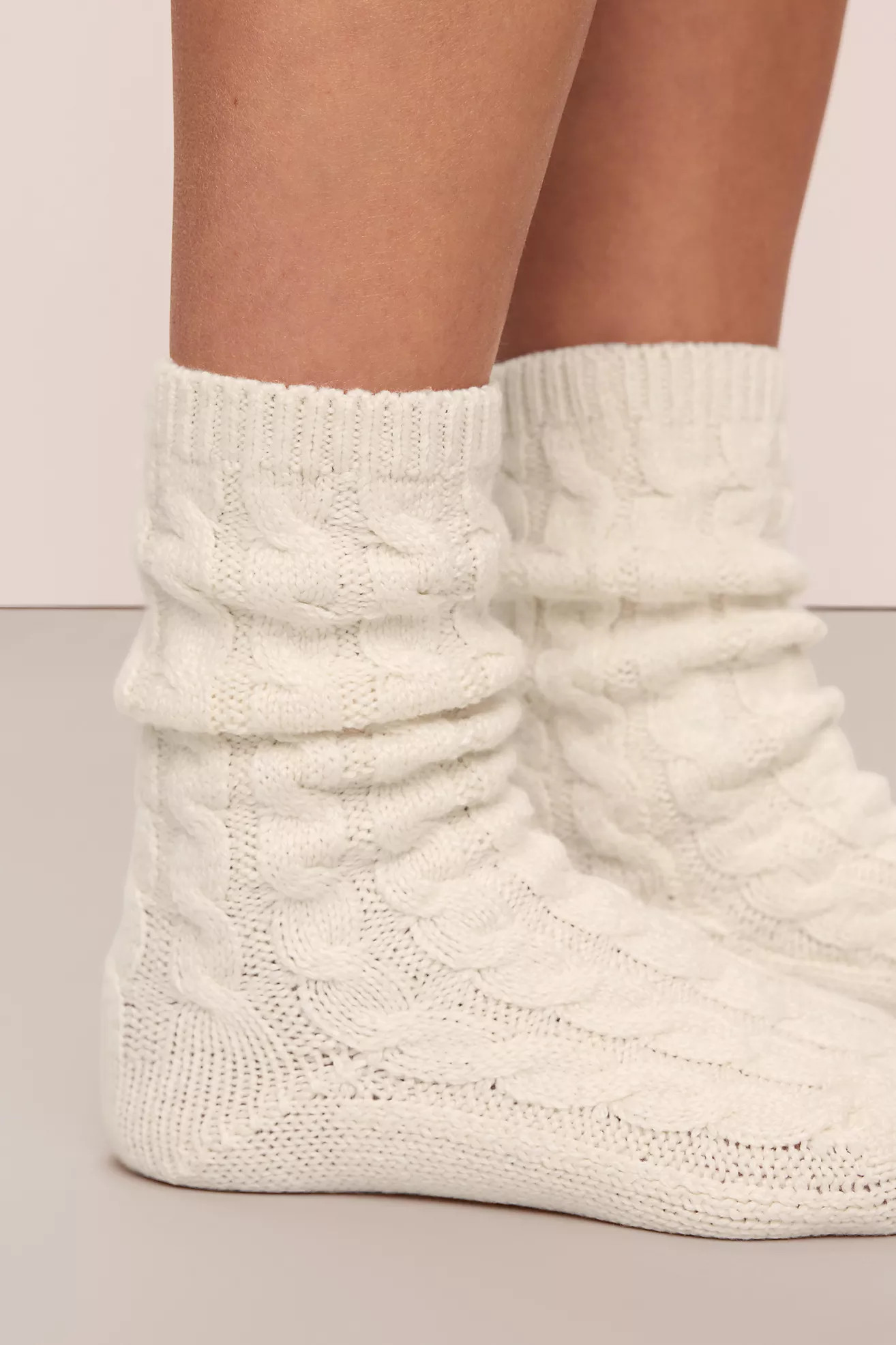 Eberjey Cozy Cable-Knit Crew Socks | Anthropologie (US)