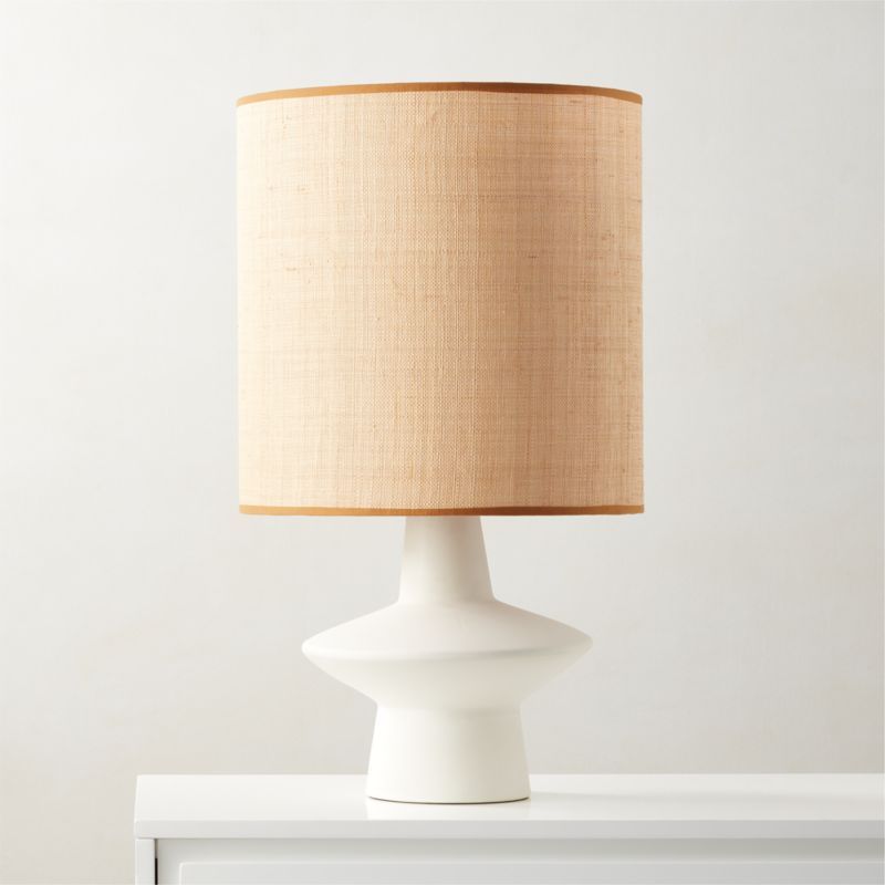 Mattin Ivory Ceramic Table Lamp + Reviews | CB2 | CB2