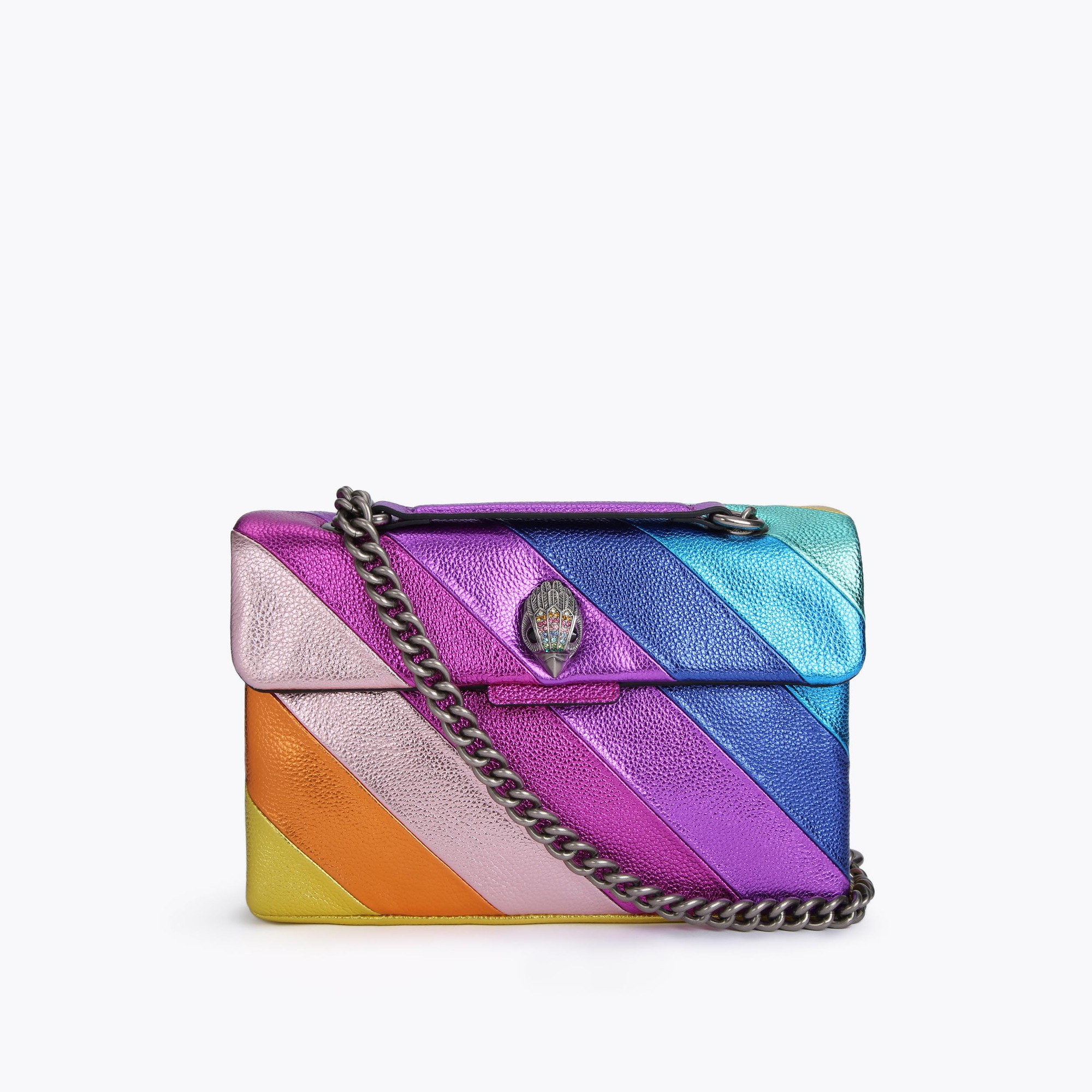 LEATHER KENSINGTON BAG Multi Rainbow Stripe Leather Bag by KURT GEIGER LONDON | Kurt Geiger (Global)