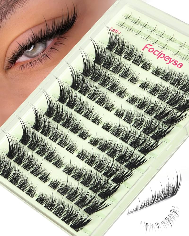 Focipeysa Wispy Lash Clusters Spiky Eyelash Clusters 10-18mm Eyelash Extensions Fox Eye Eyelash R... | Amazon (US)