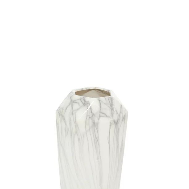 DecMode 6"W, 14"H Stoneware Contemporary Vase, White, 1 - Piece - Walmart.com | Walmart (US)