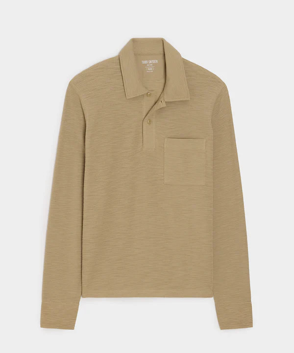 Lightweight Mini Waffle Polo | Todd Snyder