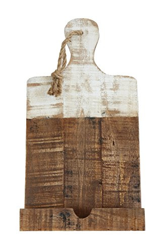 Creative Co-Op Distressed White Dipped Wood Tablet Holder | Amazon (US)