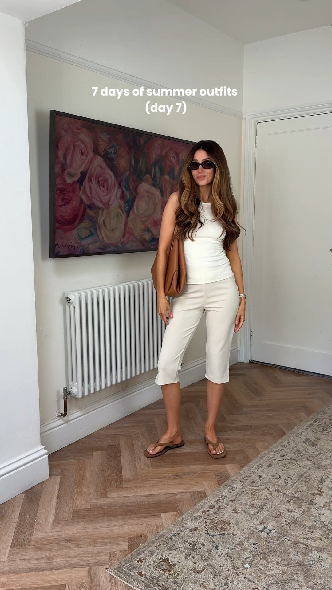 An all white summer outfit 🤍 Capri pants paired with tan accessories 🤎

#LTKuk #LTKsummer #LTKeurope
