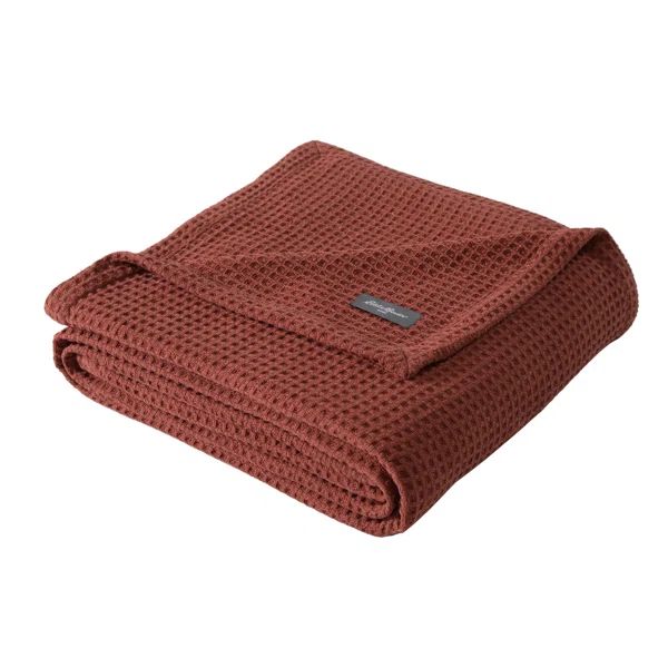 Eddie Bauer Solid Waffle Cotton Reversible Blanket | Wayfair North America