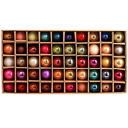 Kingrol 50 Pack 1 Inch Glass Ball Ornaments, Mini Christmas Tree Decorative Balls, Decorative Baubles Pendant for Christmas, Wedding, Party, Home Decor | Amazon (US)