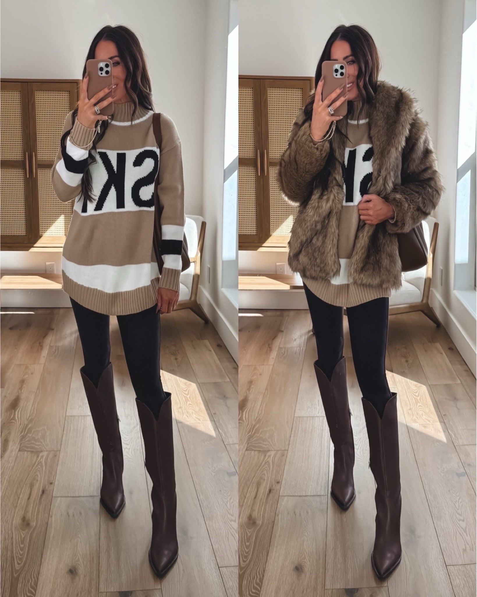 Love this look for less Amazon sweater sz small leggings sz small boots tts 
Spanx comfy for day or night …yet chic
Winter outfit idea 


#LTKSeasonal #LTKmomlife #LTKStyleTip