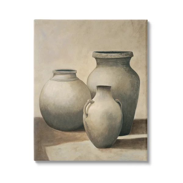Clay Plant Pottery Jars Still Life Pencil Sketch Painting | Wayfair North America
