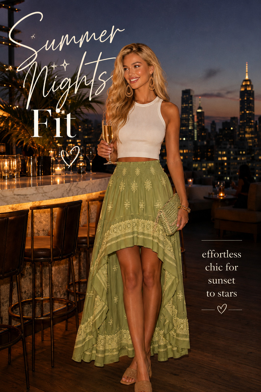 Summer Nights Fit 🌿 | Amazon Outfit Ideas for Vacation, Rooftop Drinks & Date Night


Looking for the perfect summer night outfit? This chic Amazon fashion look features a white ribbed tank top paired with a flowy green high-low skirt, woven heels, statement earrings, and a matching clutch. Whether you're headed to a rooftop bar, vacation dinner, girls' night out, or a summer date night, this effortless outfit is equal parts classy and comfortable. Save this pin for your next warm-weather outfit inspiration!


#SummerNightsFit #AmazonFashion #SummerOutfitIdeas #VacationStyle #DateNightOutfit #RooftopBarStyle #ResortWear #Over40Fashion #AmazonFinds #SummerFashion2026 #VacationOutfits #ChicStyle #WomensFashion #FashionInspo #EffortlessStyle 

 