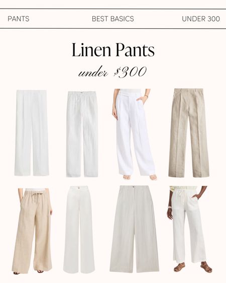 The best basic linen pants under $300! Perfect for spring break or just a casual summer day.