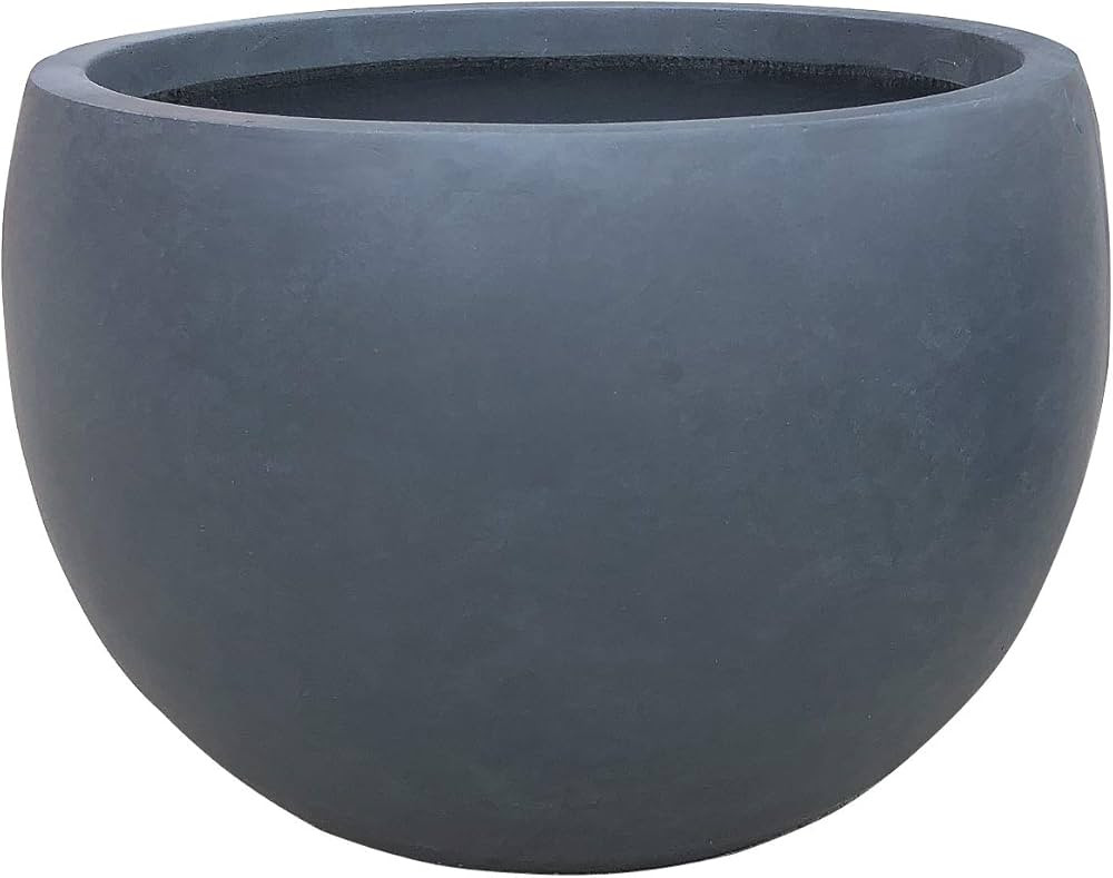 Kante 19.9" Dia Round Concrete Planter, Outdoor/Indoor Large Bowl Plant Pots with Drainage Hole a... | Amazon (US)