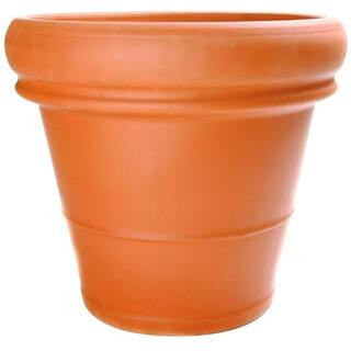 17.5 in. Heavy Rimmed Large Terra Cotta Pot | The Home Depot