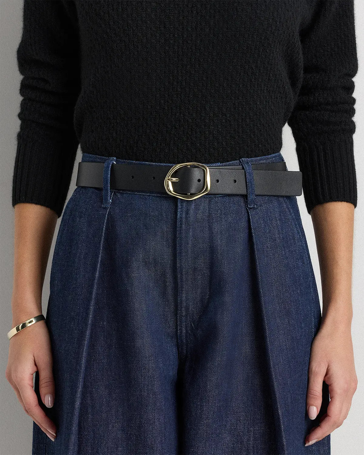 Zoe Sculptural European Leather Belt | Quince