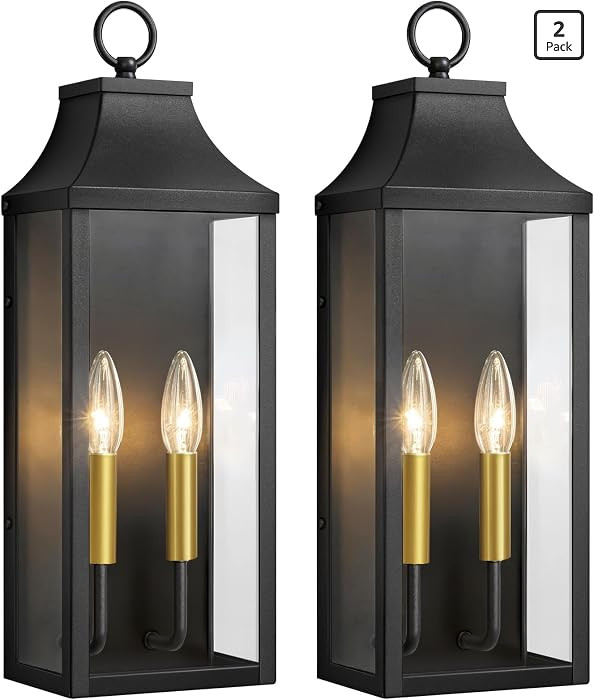 2-Pack 18" Outdoor Wall Light Fixtures,Modern Exterior Lighting Fixtures Wall Mount,Anti-Rust Por... | Amazon (US)