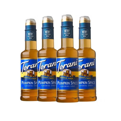 Torani Sugar Free Pumpkin Spice Syrup for Coffee Drinks and Desserts - 1500ml/4ct | Target