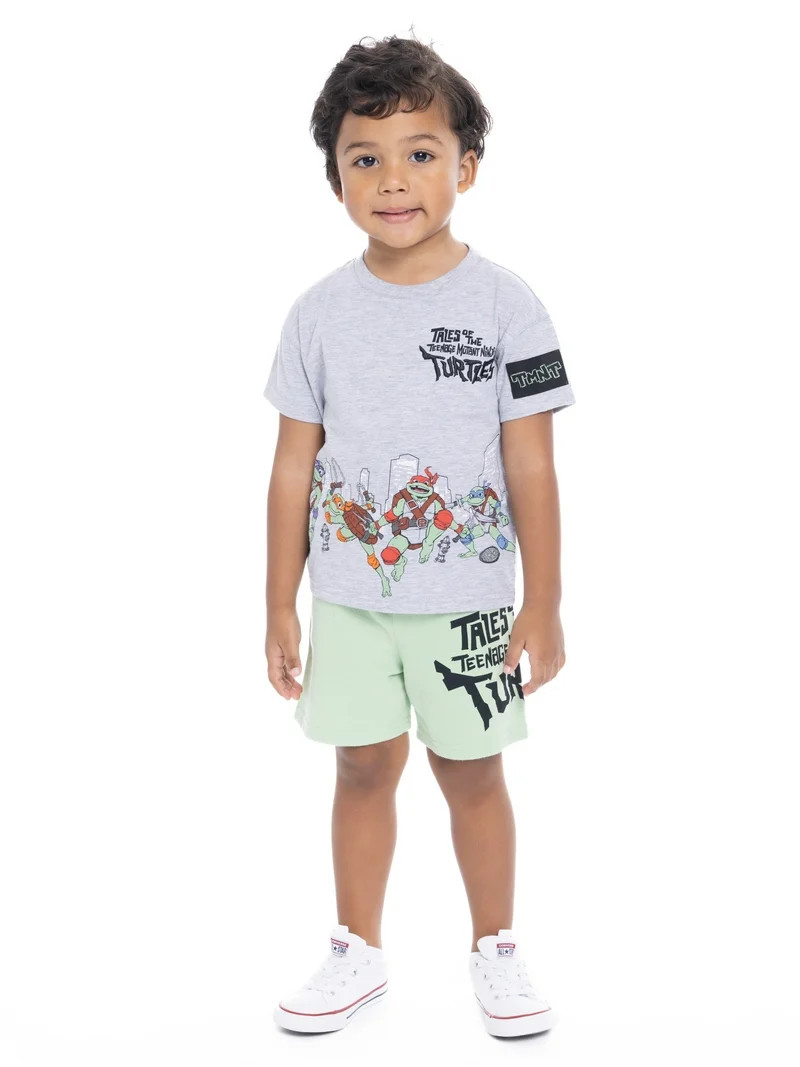 Teenage Mutant Ninja Turtles Toddler Graphic Tee and Shorts Set, 2-Piece, Sizes 12M-5T | Walmart (US)