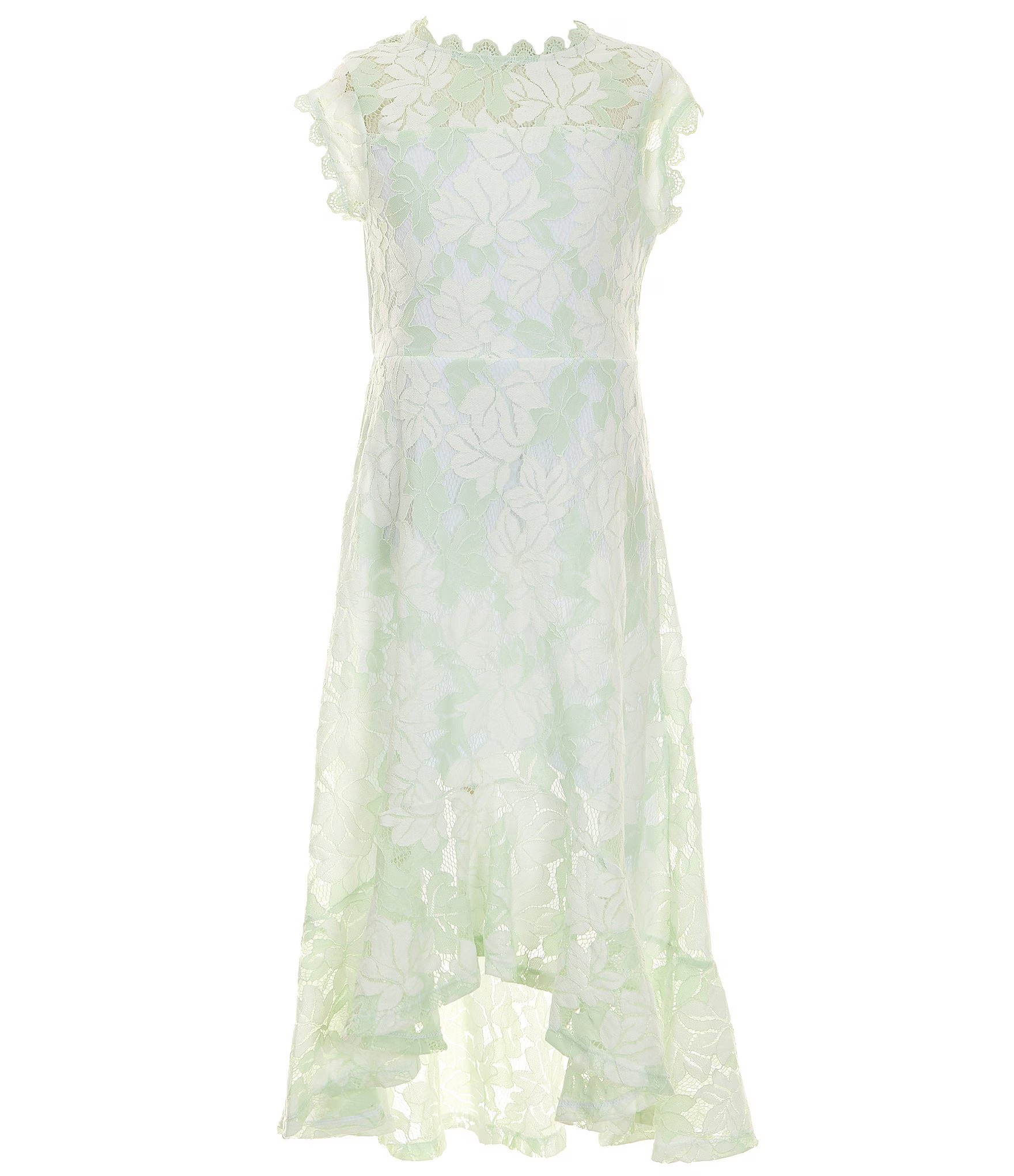 Big Girls 7-16 Lace High-Low Dress | Dillard's