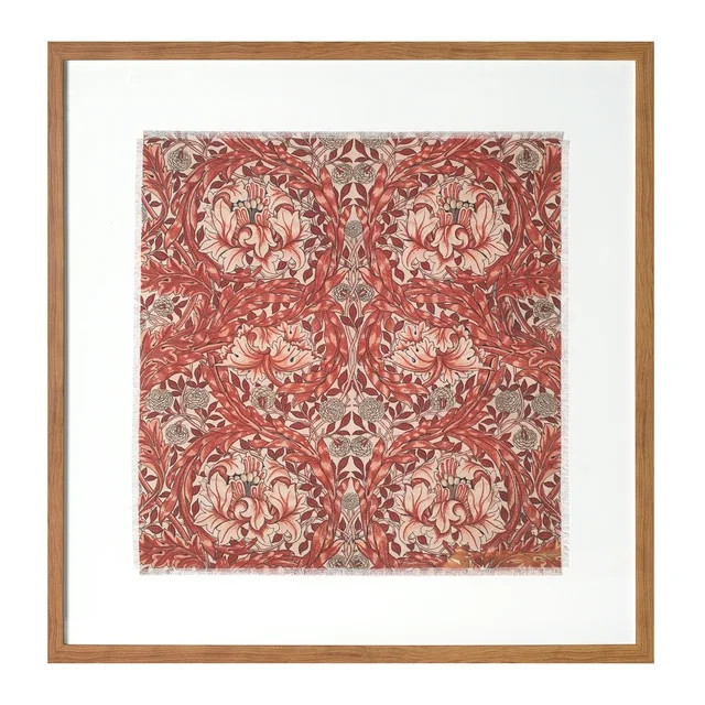 Crystal Art Gallery Linen William Morris Traditional Framed Wall Art Print, Reds - Walmart.com | Walmart (US)