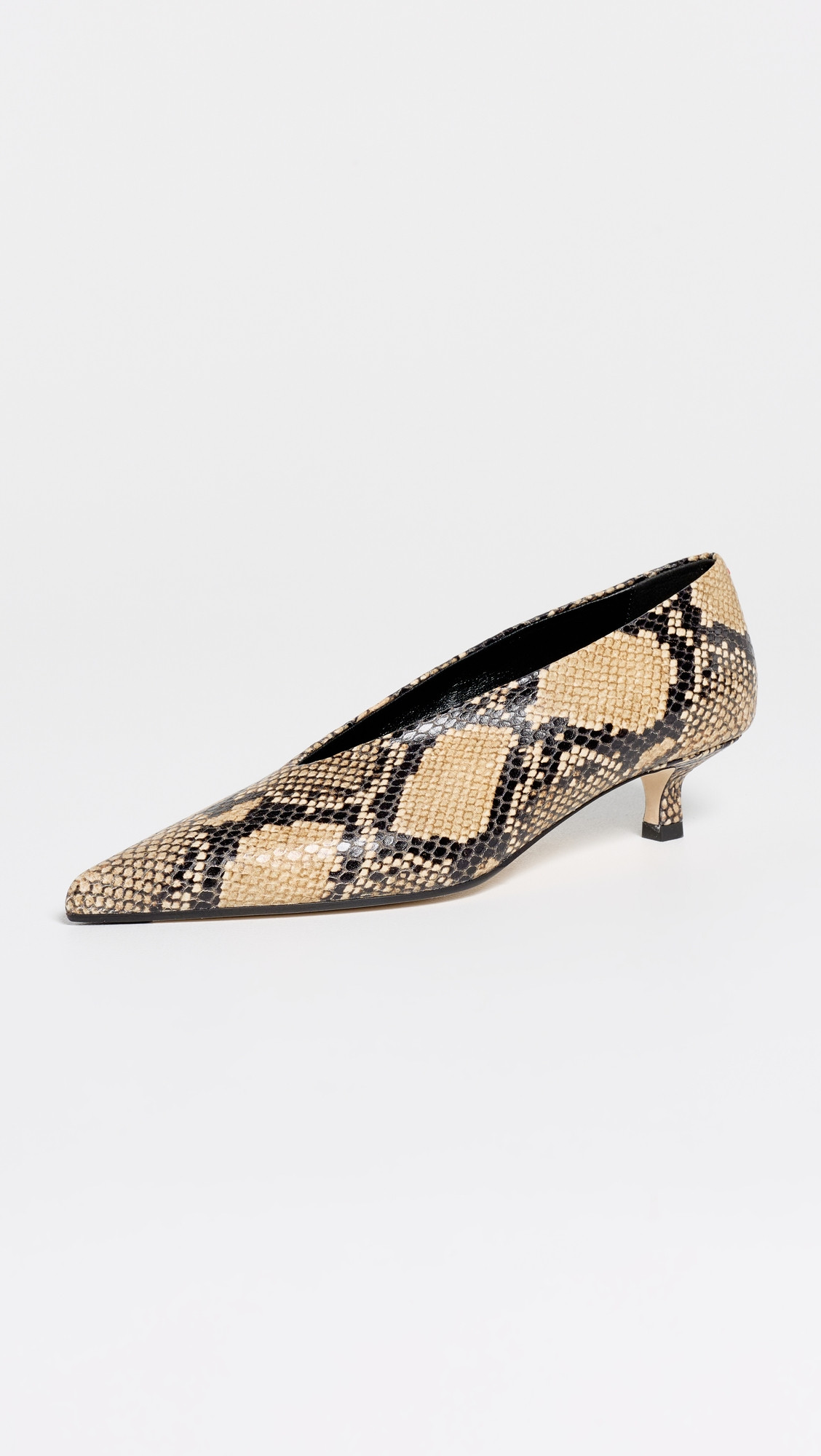 AEYDE Clara Snake Print Leather Pumps Hazelnut 36.5 | Shopbop