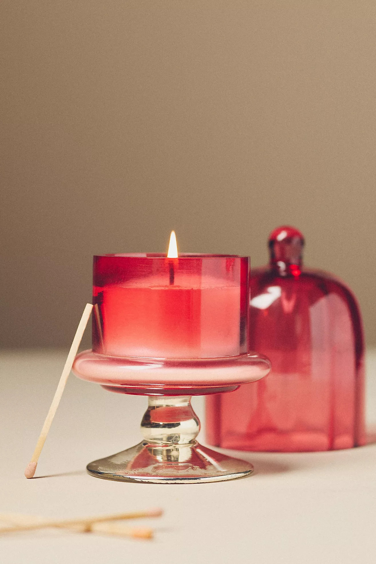 Mini Cake Stand Woody Winter Woods & Vanilla Glass Candle | Anthropologie (US)
