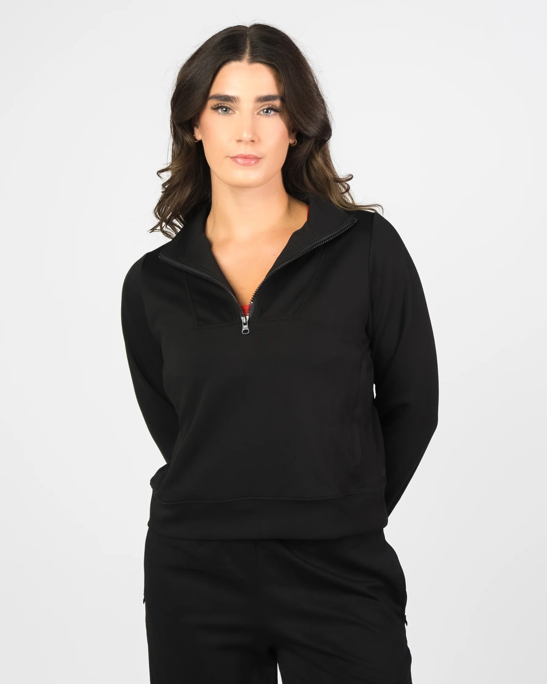 Soft Scuba Quarter Zip - Black | Senita Athletics