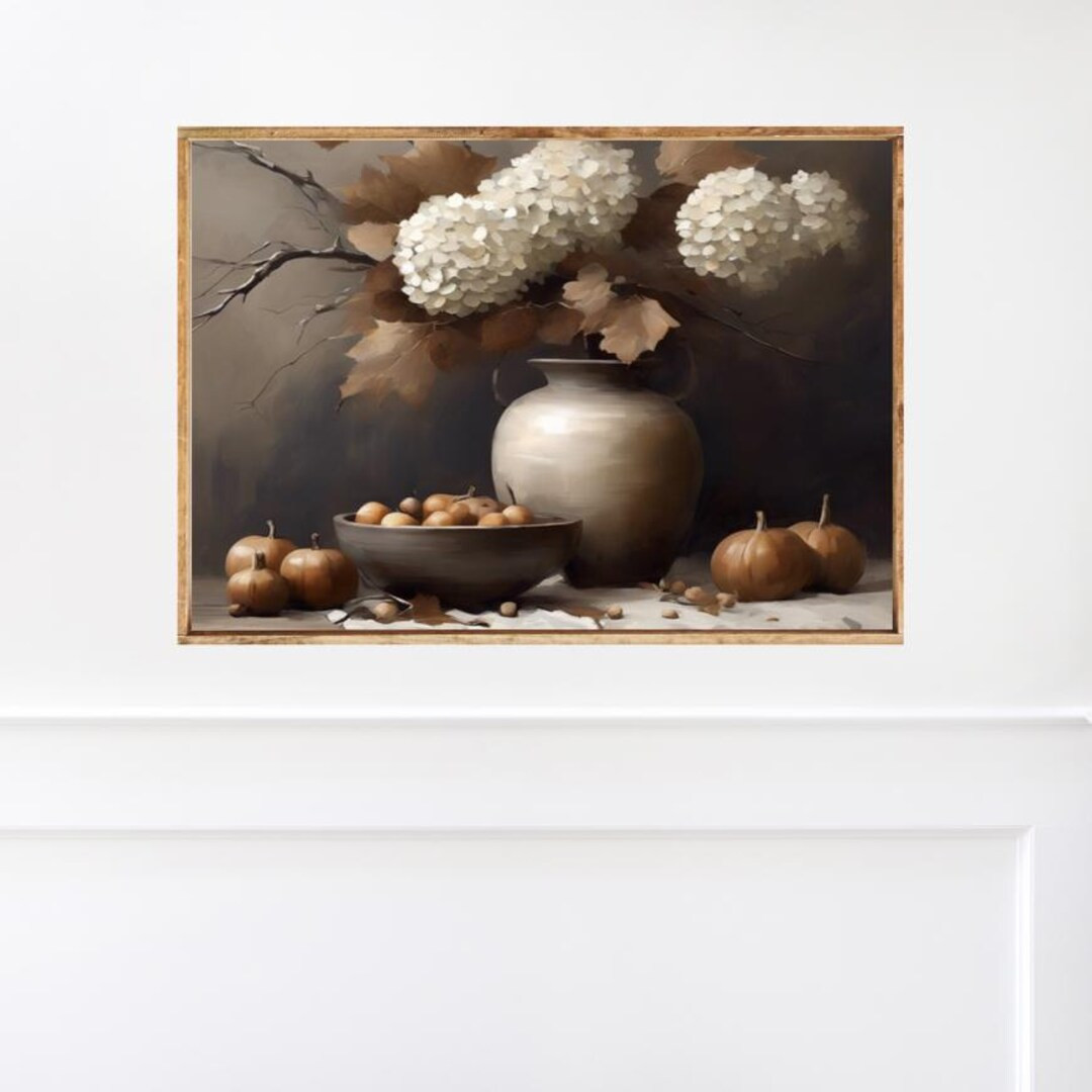 Autumn Florals With Pumpkins Canvas Printed Sign - Etsy | Etsy (US)