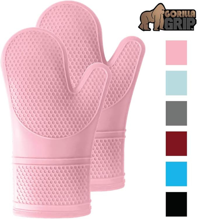 Gorilla Grip Premium Silicone Slip Resistant Oven Mitt Set, Soft Flexible Oven Gloves, Heat Resis... | Amazon (US)