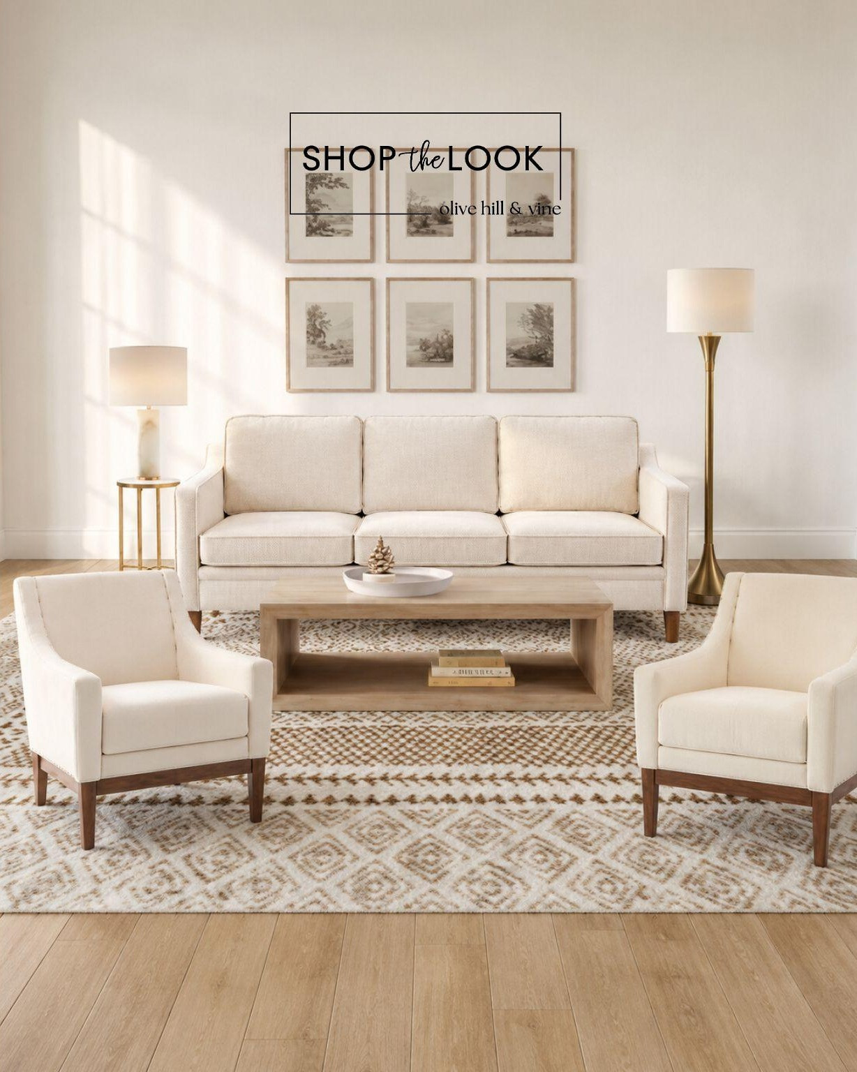 Designed around light, texture, and timeless appeal, this living room pairs soft upholstery, warm wood finishes, and classic artwork for a look that feels fresh yet enduring. A space that invites you to relax and stay awhile.

#LTKHome