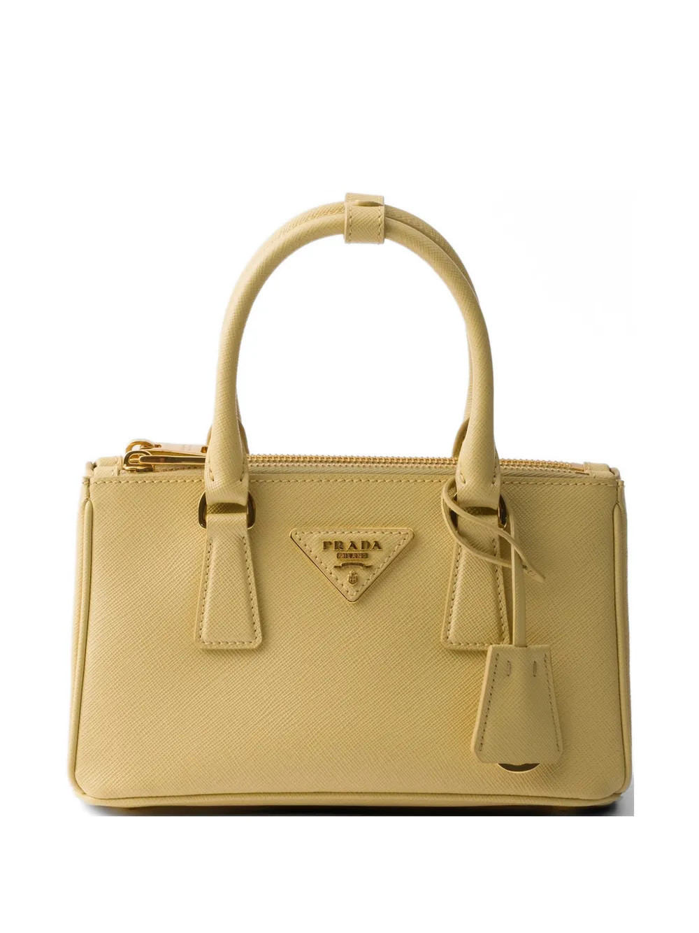 Prada Galleria mini Saffiano leather bag - Yellow | Farfetch Global