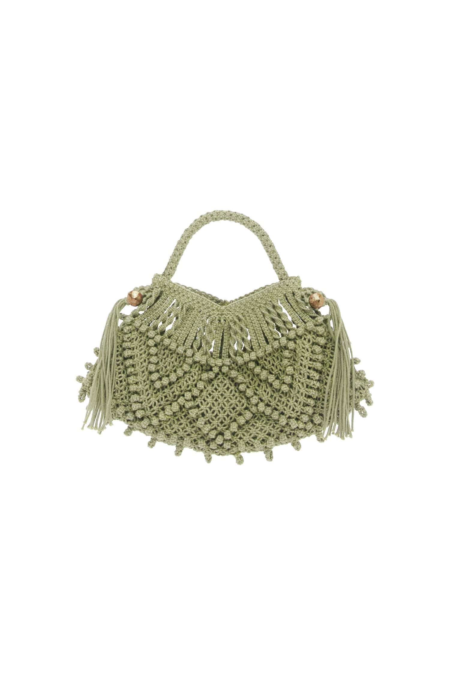 MACRAME CRESCENT BAG SAGE | Alemais (AU, US, UK)
