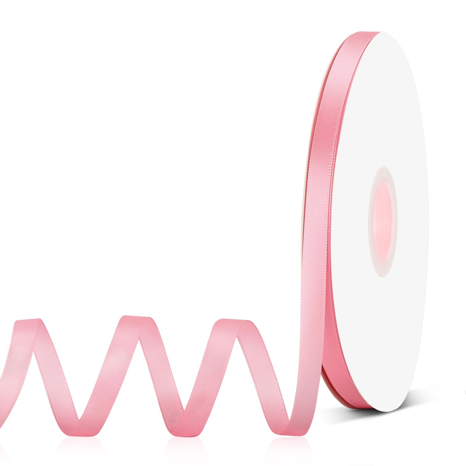 Pink Satin Ribbon, 100 Yards Double Faced Solid Fabric Ribbon Roll for Gift Wrapping, Crafts, Wed... | Amazon (US)