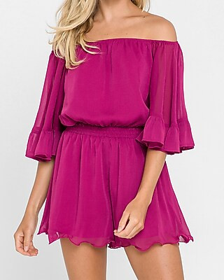 Endless Rose Ruffled Sleeve Romper | Express