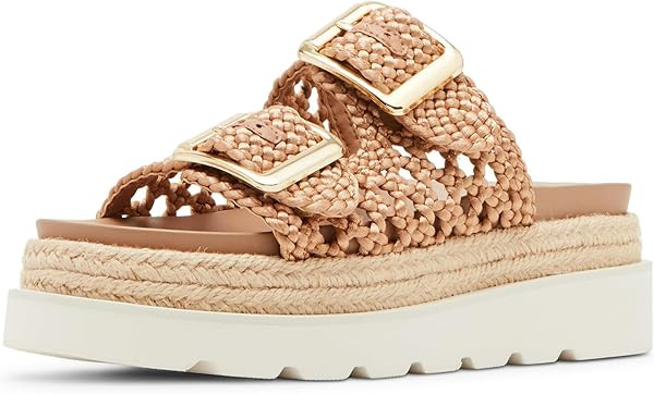 DOEYG Platform Sandals for Women Summer Beach Raffia Slide Sandals Comfortable Casual Woven Straw... | Amazon (US)