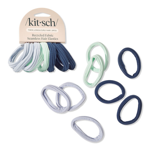 Recycled Fabric Seamless Hair Elastics 8 Piece Set | Ulta