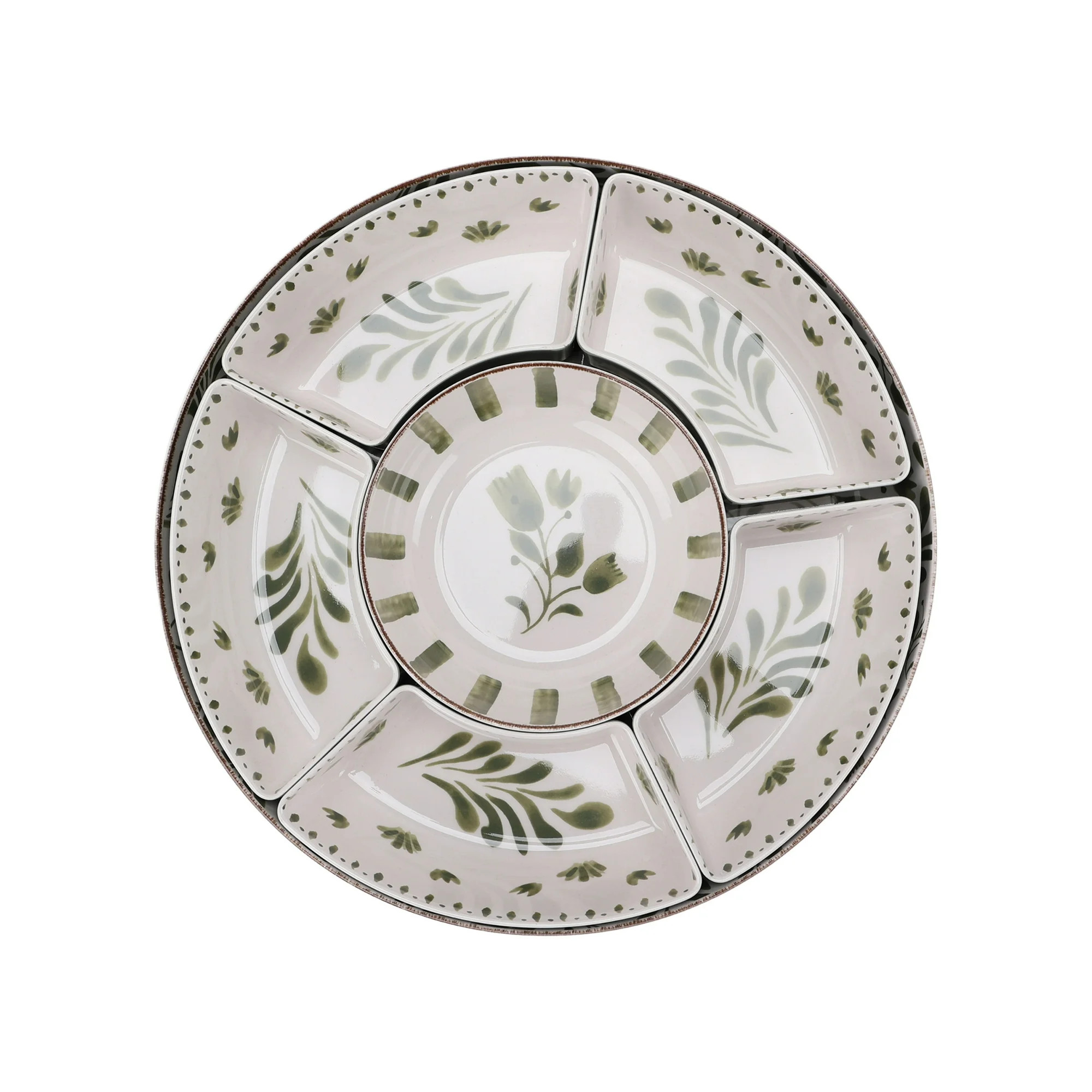 Better Homes & Gardens Bamboo Melamine Chip and Dip Tray, Green - Walmart.com | Walmart (US)