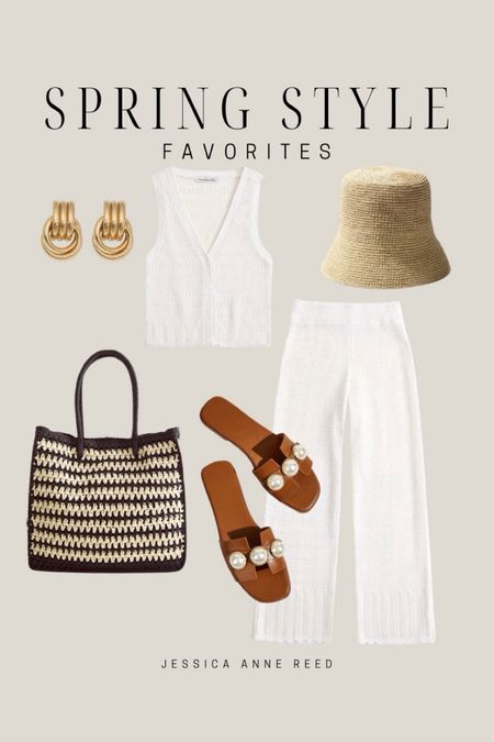 Spring outfit inspo, spring style, resort outfit, crochet pants, woven bag, woven tote, woven bucket hat, woven hat, spring slides, amazon fashion, Abercrombie outfitt

#LTKSeasonal #LTKStyleTip #LTKFindsUnder50