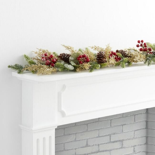 Faux Pine and Eucalyptus with Red Berries Garland | World Market