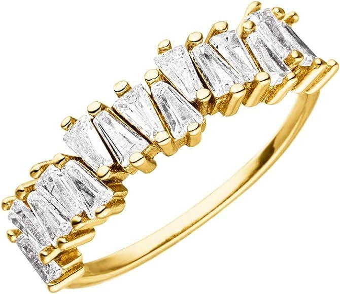 Purelei® Powder Ring (Gold, Silber), Damen Ring aus 925 Sterling Silber 18K vergoldet, Wasserfes... | Amazon (DE)
