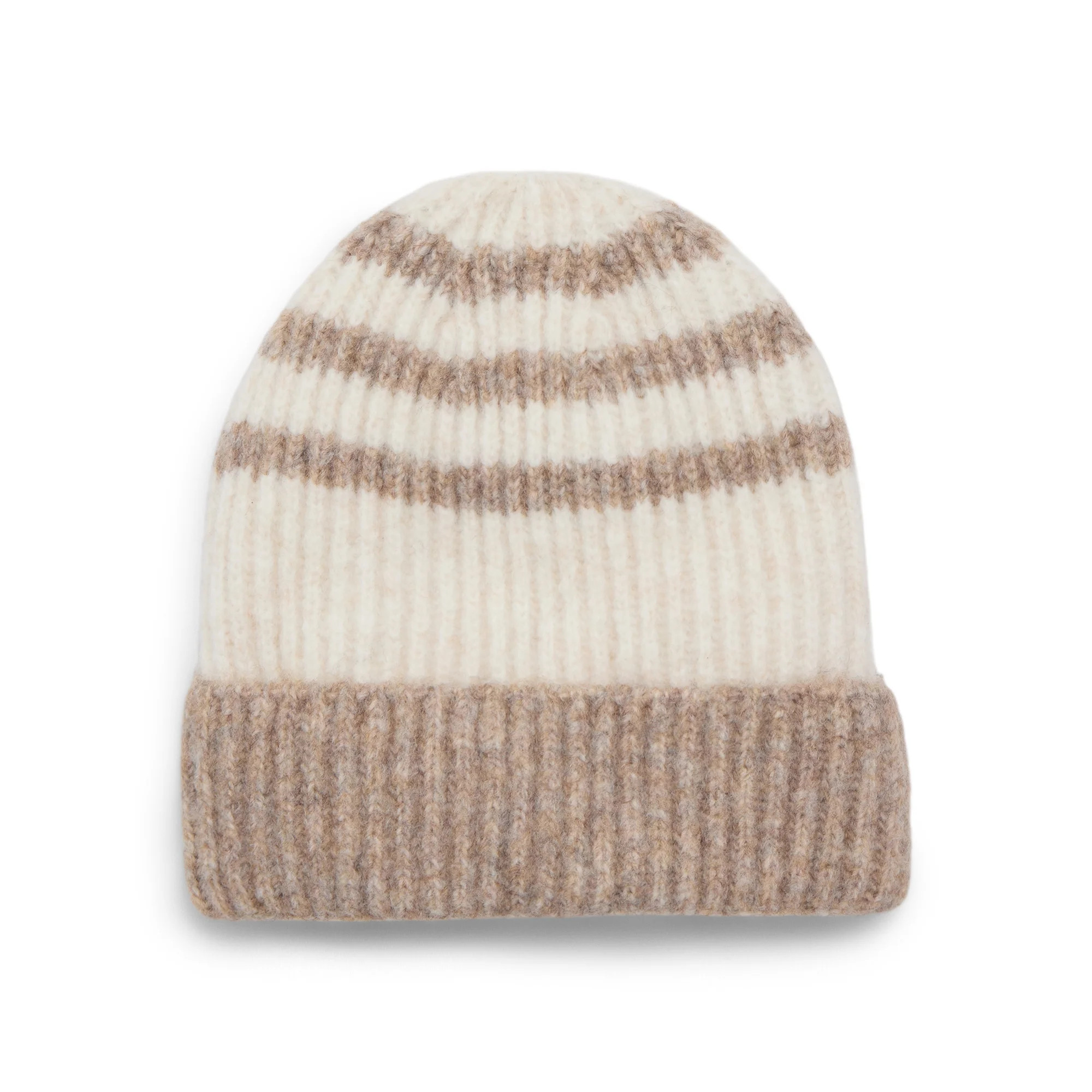 Time and Tru Women's Sporty Stripe Beanie, One Size Fits Most, Brown Combo - Walmart.com | Walmart (US)